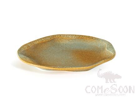 Wheat Field 10.25" Annual Ring Embossed Shaped Rim Plate