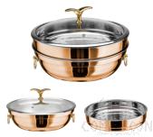 Tri-Ply Steel Stock Soup Pot, 201/430 Ss+ Aluminum+ 304 Ss, Φ260×h105mm