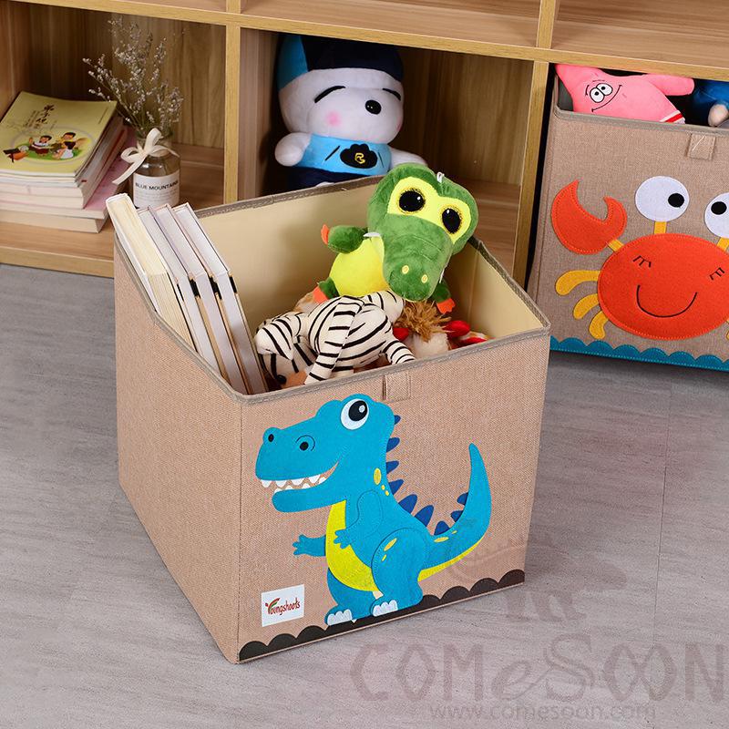 Linen Storage Basket-33*33*33cm, Waterproof Coating Canvas Linen+ Mdf Insert