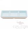 7.7" Three-Compartment Sauce Plate, Light Blue Green Spray Dots, Mf, 198*84*25mm