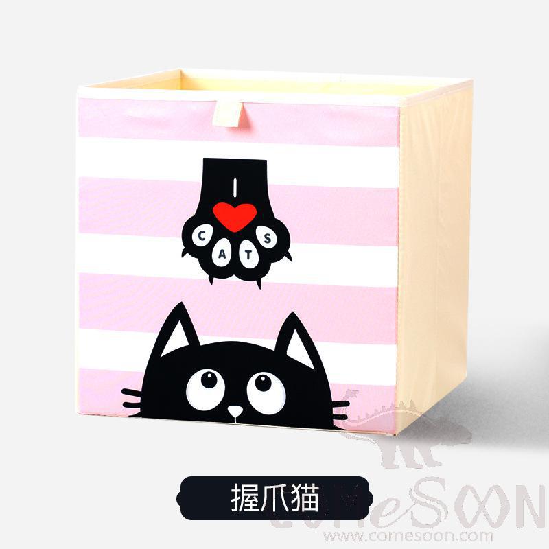 Linen Storage Basket-33*33*33cm, Waterproof Coating Canvas Linen+ Mdf Insert