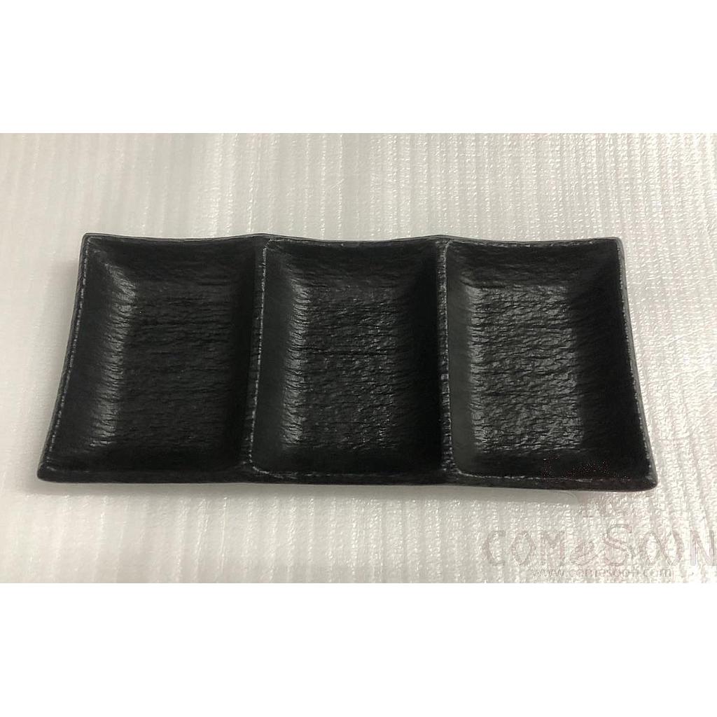 20118 Series 7.5" Three Compartment Plate-Matt Black product image