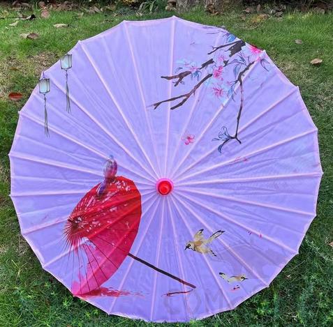 Oil Paper Umbrella, Silk Fabric, 70cm product image