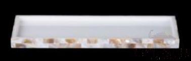 F2-Flower Shell Long Small Plate, Resin+ Shell, 308*104* 18 mm
