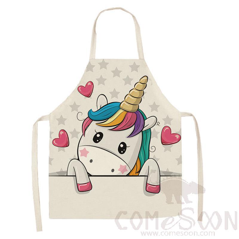 Unicorn Apron, Linen, 55*68cm