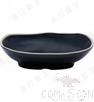 9.5" Deep Oval Bowl (Moq 100 Pieces), Matte Black Orange Border, Mf, 241*138*63mm product image