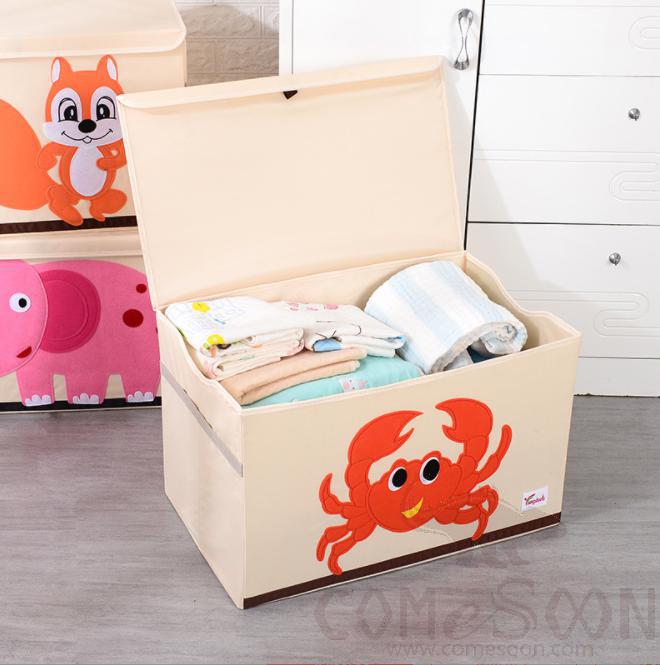 Linen Storage Basket-33*33*33cm, Waterproof Coating Canvas Linen+ Mdf Insert