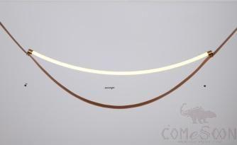 Belt Bend Single Pendant, Belt+ Acrylic+ Iron, Diameter 1.7m*High 550mm product image