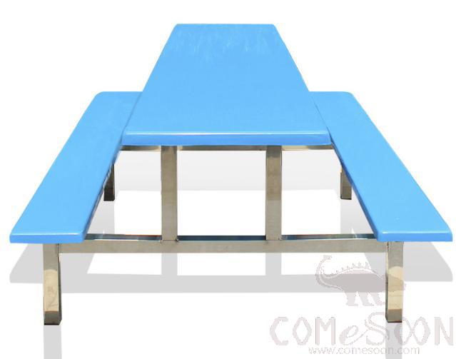 Frp Canteen Tables and Chairs-200*60*75cm, Plastics and Steel