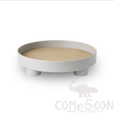 Fruit Plate, Grey, Plastic+ Mdf Board, D 30*H 7.2cm