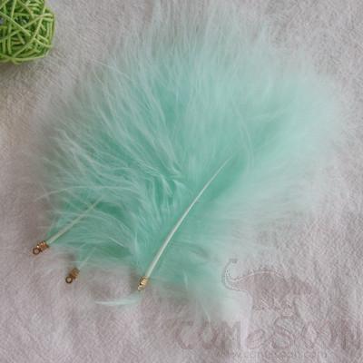 Full Velvet Turkey Feathers with Clip Fasteners, Ø10-12 cm