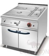 Gas Bain Marie with Cabinet, Dimension:l800*W900*H920mm, Power Supply:6 Kw