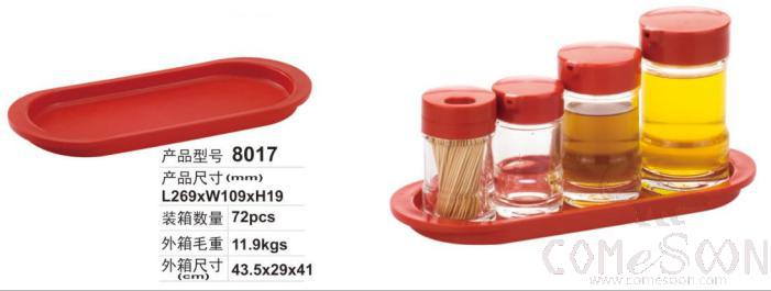 Seasoning Stand Tray for 4 Bottle