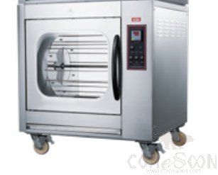 Customized SUS 304 Electric Two-Layers Rotating the Rotisserie Chicken Oven, L990*W962*H1080mm, 18 Chickens