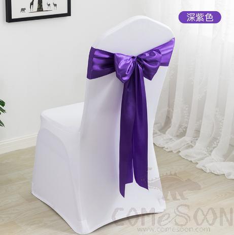 Chair Cover Band, Dark Purple, 14*275cm