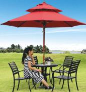 Outdoor umbrella, D2.7 m, household hardwood, 230 G polyester cloth