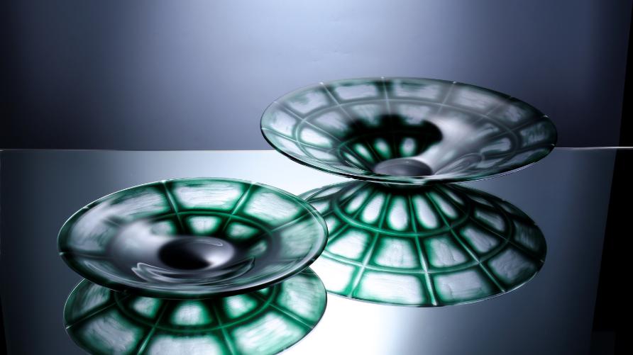 Glass Decorations/glass Plate 35*34.5*5.5cm