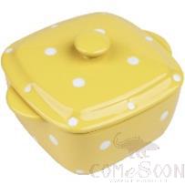 Square Steamed Egg Bowl with Lid, L13*W10.5*H8cm