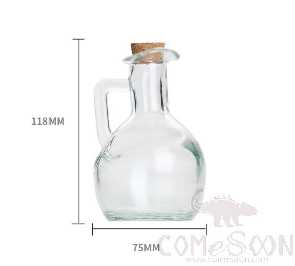 200ML Glass Bottle W/ Wooden Stopper
