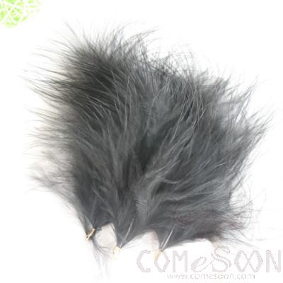 Full Velvet Turkey Feathers with Clip Fasteners, Ø10-12 cm