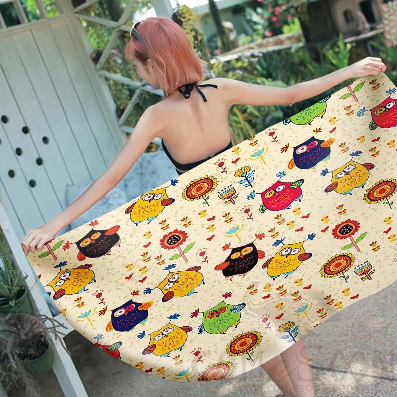 Cartoon Beach Towel, Microfiber, 150*70cm