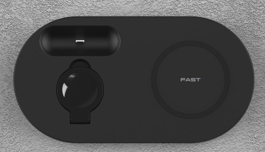 Three in One Wireless Charger (Mobile Phone 15w+ Headset 5w+ Watch 3w)