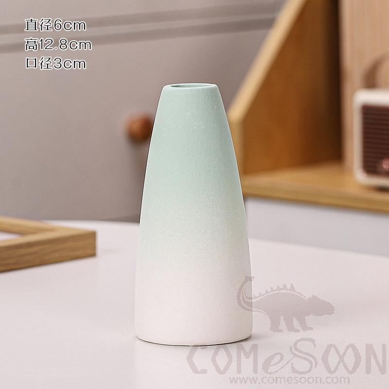 Vase, Ceramics, Light Green, Φ6*H12.8cm