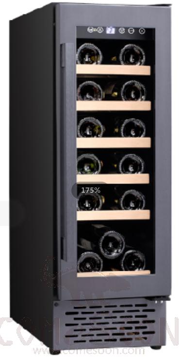 Lower Wine Cooler Freezer 60 Liters 18 Bottles Black