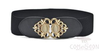 Belt-Imitation Leather, Elastic Belt, Metal, Water Drill