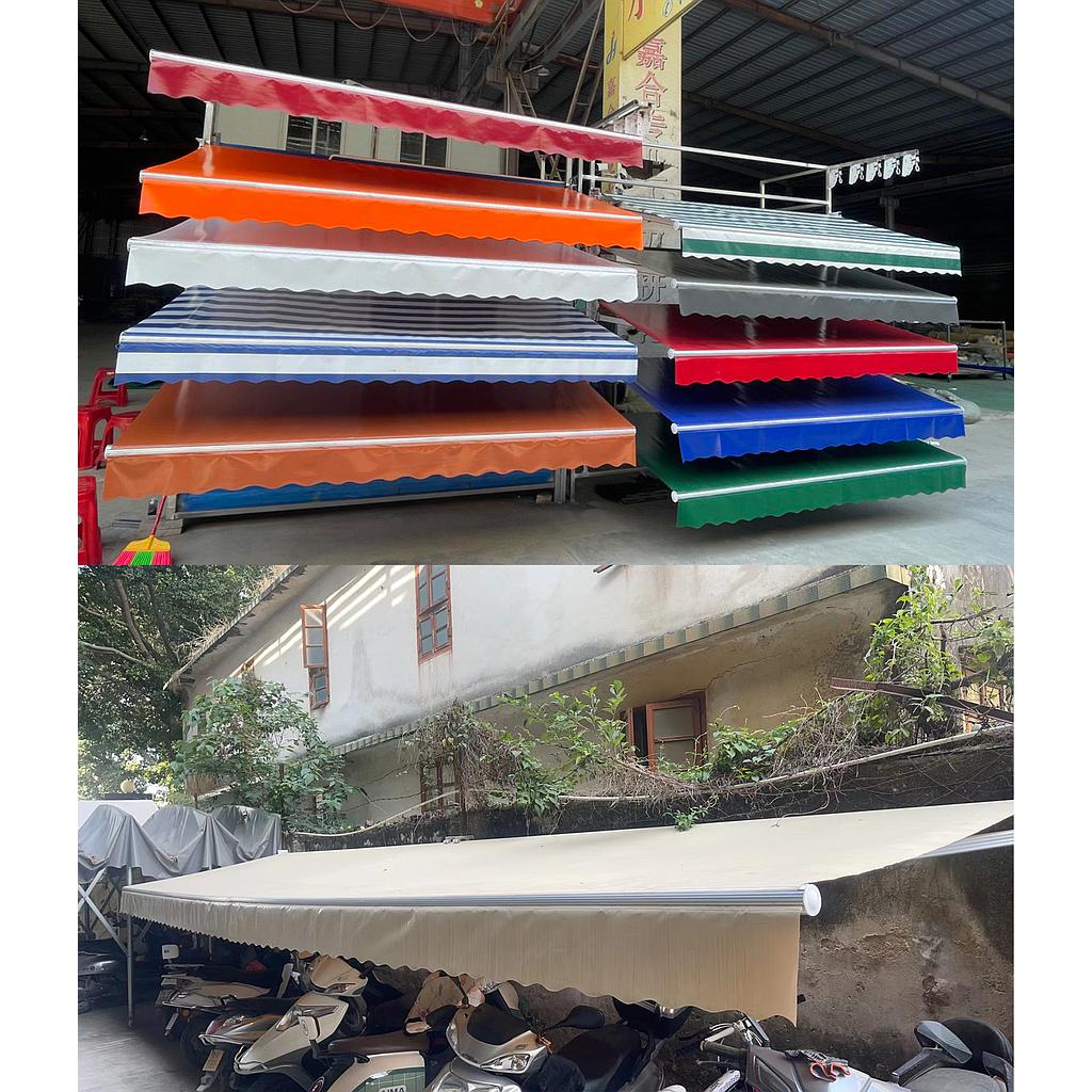 Awning with Hand Crank, 2m Wide Against the Wall * Extends 1.5m Long