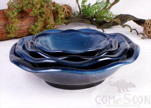 Blue Glaze 6" Rich Edge Wave Bowl product image