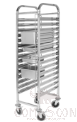 15-Layer 2/1 Gn Pan Trolley W/ 5" Wheels, L67*W59*H173.5cm