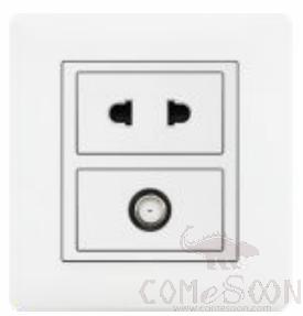 Half 10a 2pole+ Satellite Socket