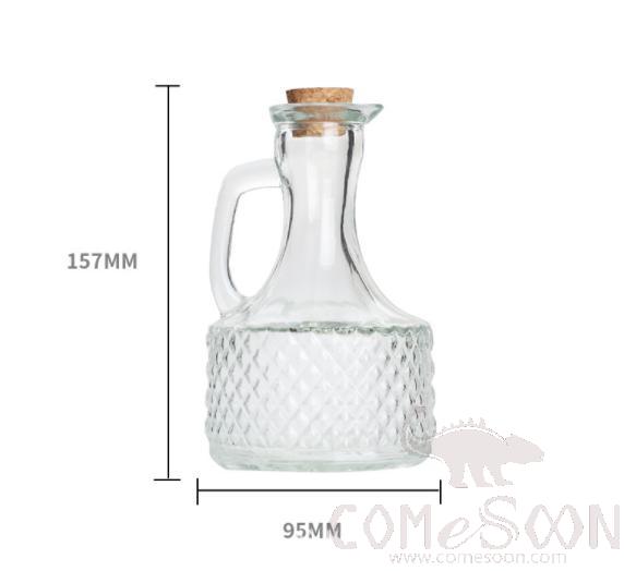 400ML Glass Bottle W/ Wooden Stopper