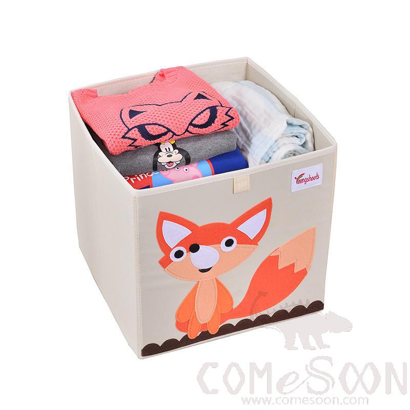 Linen Storage Basket-33*33*33cm, Waterproof Coating Canvas Linen+ Mdf Insert