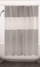 Stitched Shower Curtain-Gray, Peeva, 180* 200 cm