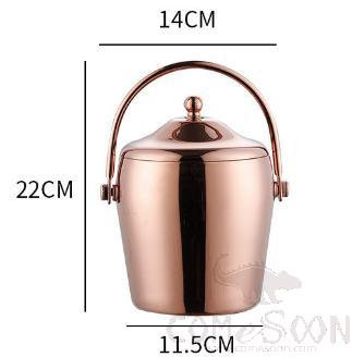 Ice Bucket Golden Color Double Wall 1L