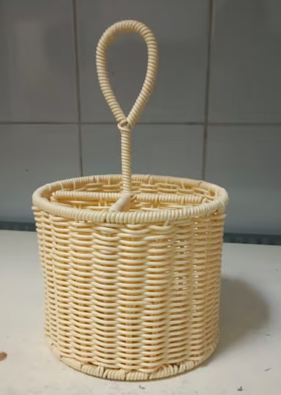 Table Cutlery Basket, Φ17*H14cm, Custom Color: Yellow(Pictures Are for Style Reference Only)
