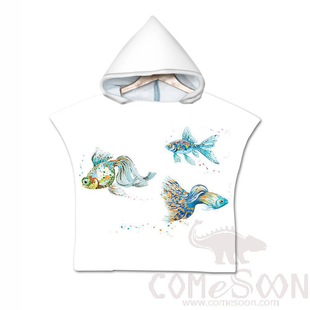 Kid's Cape Beach Towel, Microfiber, 60*80cm