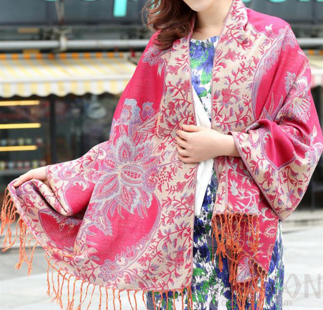 Shawls-70*190cm, 30% Rayon+ 70% Polyester
