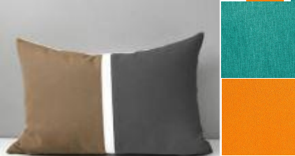 Decorative Pillow, 50 X 30 cm, Blue/yellow