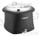 Galena Electric Soup Warmer, with Soup Ladle, S.s. Lid, 10ltr / 10.5u.s.qt, 220v Ac, 50hz, 420w, Black