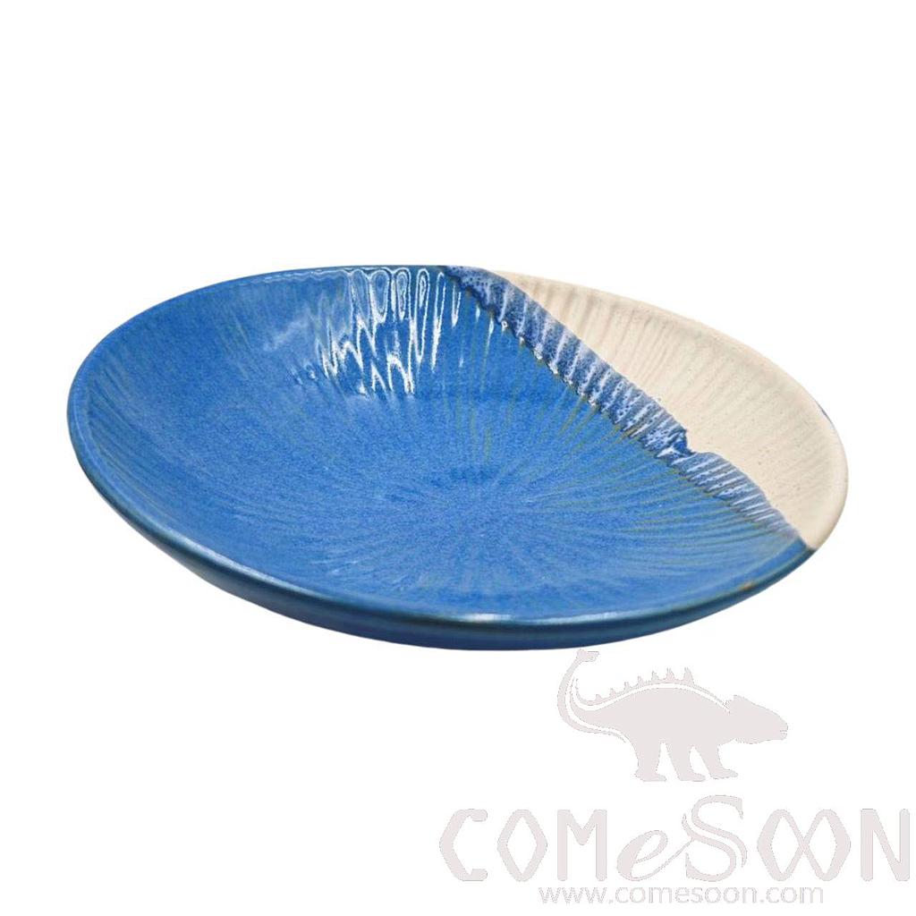 Blue White Series 9" Ripple Plate