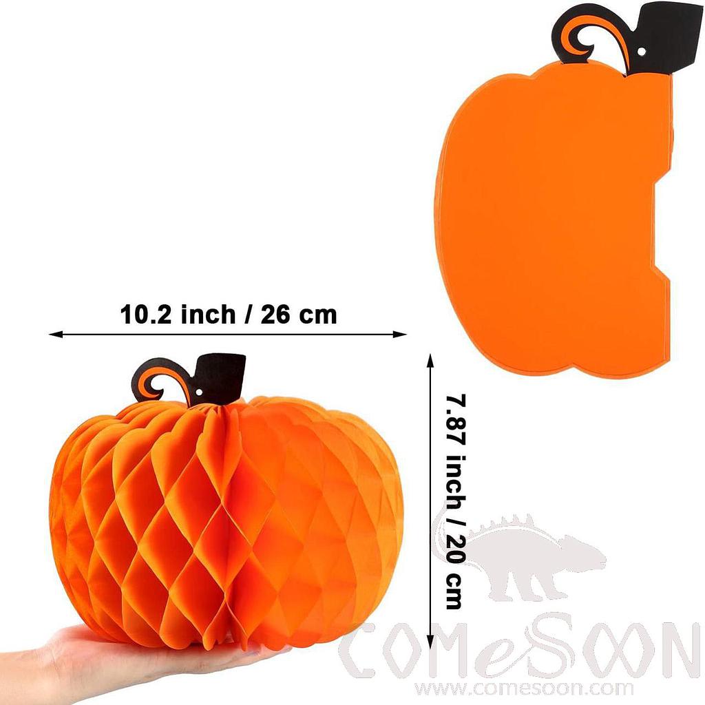 Pumpkin Honeycomb Hanging, L26*W20cm