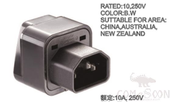 C14 Converter, 2500w, Black