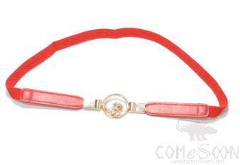 Belt-Elastic Cloth, Imitation Leather, Metal Buckle