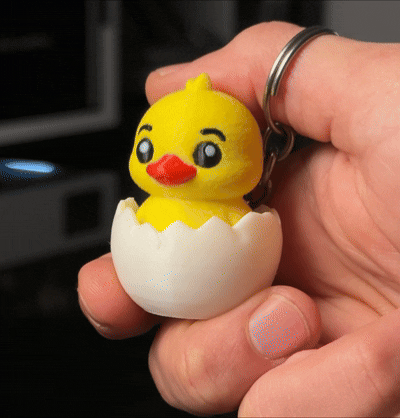 Baby Duck Clicker Keychain