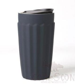 Black Double Wall Mug W/ Cover 12oz product image