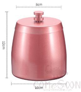 S/s Ashtray with Cover Pink, Φ8.5*H10.5cm