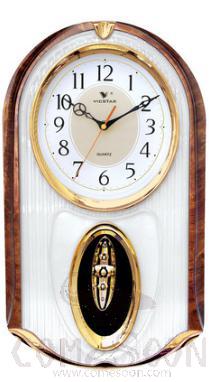 Deep Wood Grain Wall Clock,, ABS, L48*W27*H7.5cm